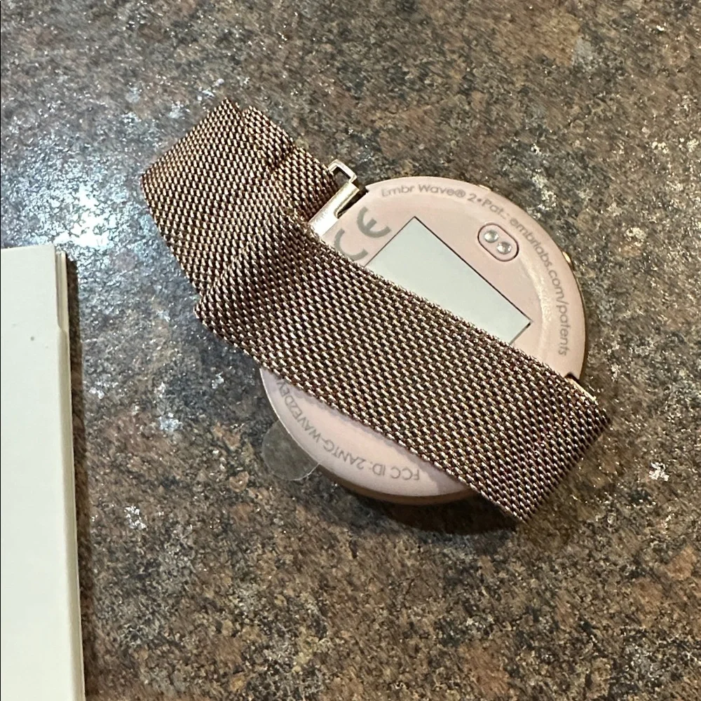 Embr Wave 2 Temperature Wristband for Hot Flashes & Sleep Rose Gold menopause